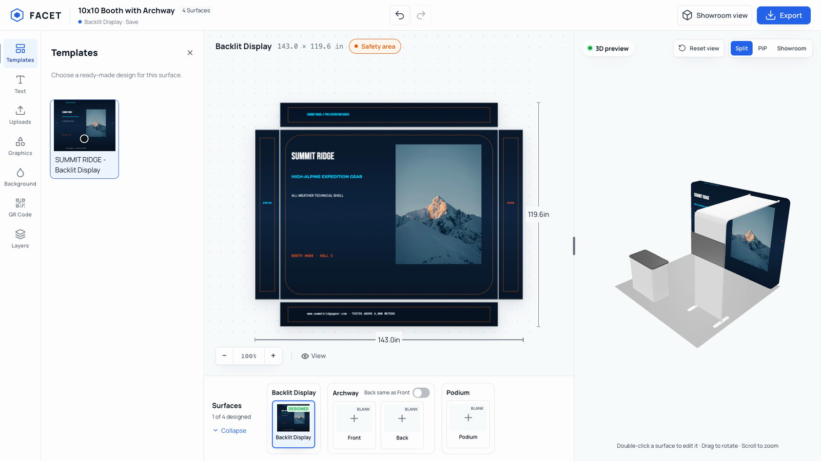 Facet 3D Booth Designer